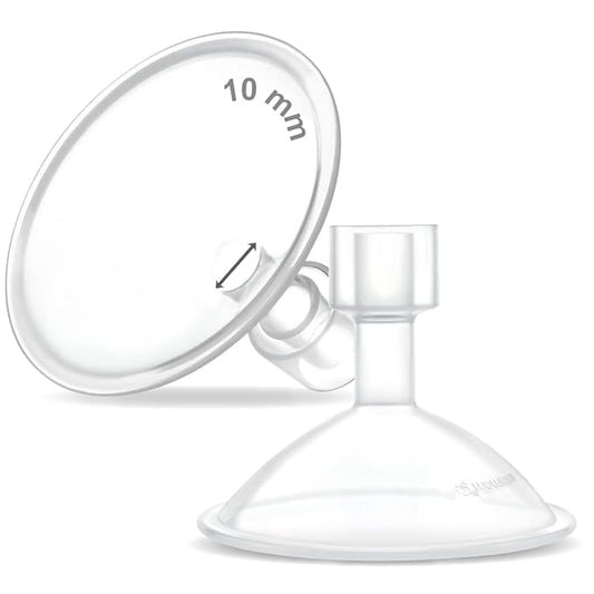 Maymom MyFit Crater Series 10 mm Two-Piece Design Small Breastshield Compatible with Medela Pump Parts; Replace Medela Shields; Fit MaxFlow Flex Connector; 2pc