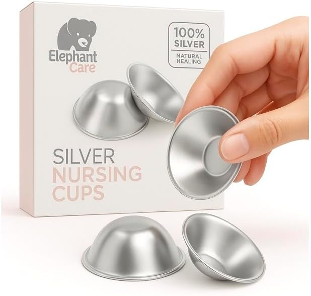 Elepahnt Care - Nipple Shields for Breastfeeding – Soft Silicone Protection for Cracked or Painful Nipples – Helps Baby Latch – Breastfeeding Essentials for New Moms – Includes Case