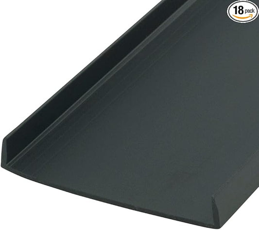 Outwater Plastics Black 2 Inch Styrene Plastic U Channel C Channel 72 Inch Lengths (Pack of 18 Pieces, 108 feet Total)