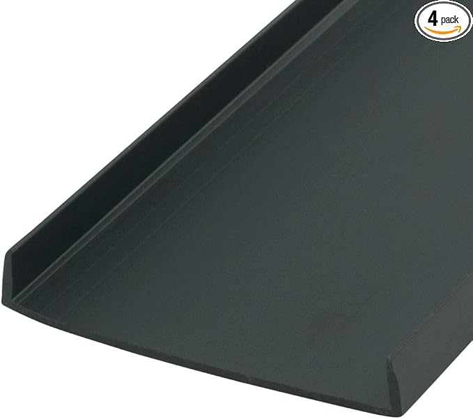Outwater Plastics Black 2'' Styrene Plastic U-Channel/C-Channel 36 Inch Lengths (Pack of 4)