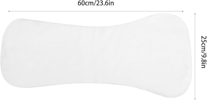 Adults Cloth Diaper, 4‑Layer Reusable Washable Nappy Diaper Soft Absorbent Inserts Pad for Incontinence Elderly(White)