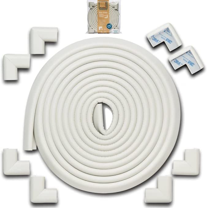 27ft Edge 8 Corners - Bundle & Save - RovingCove HeftyFit Edge Corner Guards, Oyster White
