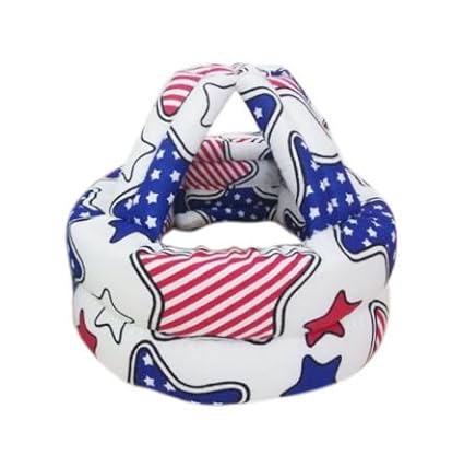 FLYPARTY Adjustable Infant Baby Toddler Protective Hat Helmet Safety Cap (Blue Star)