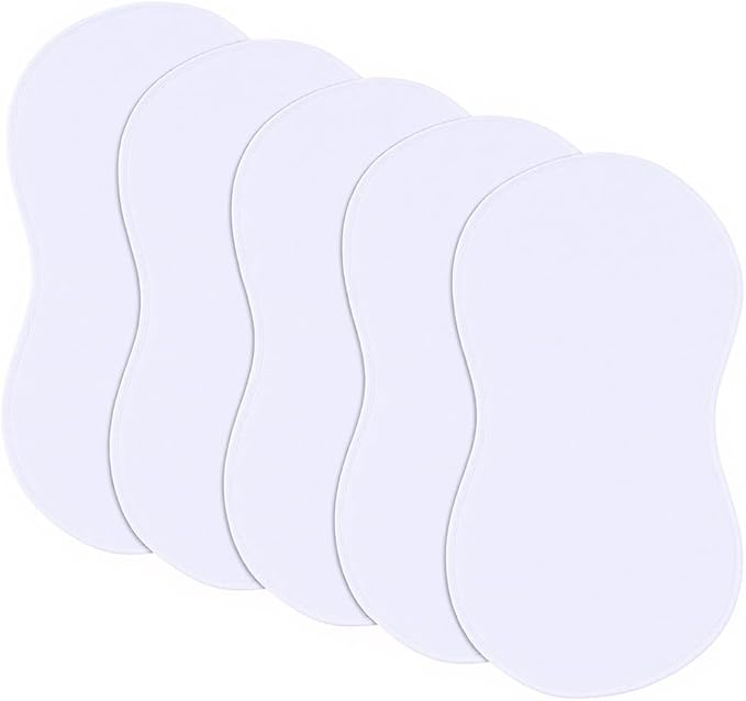 sleepyturtle Pack of 5,Baby Burp Cloths,Soft and Absorbent,Unisex,Easy to Use (White)