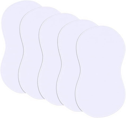 sleepyturtle Pack of 5,Baby Burp Cloths,Soft and Absorbent,Unisex,Easy to Use (White)