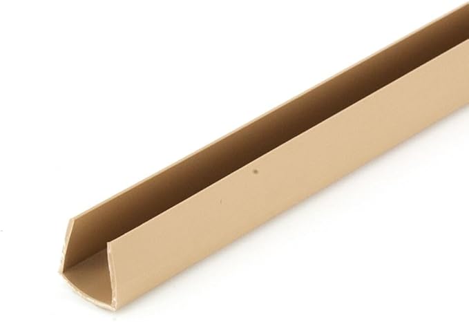 Outwater Plastics Beige 1/2'' Styrene Plastic U-Channel/C-Channel 46 Inch Lengths (Pack of 3)
