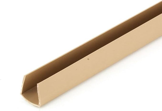Outwater Plastics Beige 1/2'' Styrene Plastic U-Channel/C-Channel 46 Inch Lengths (Pack of 3)