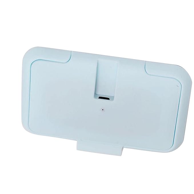 Baby Wipe Warmer Thermostat Temperature Double Layers Cover Portable USB Wet Wipe Heater Light Blue