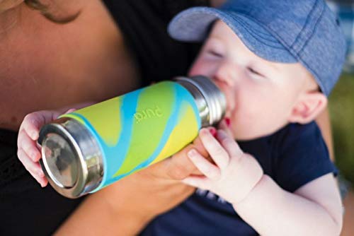 Pura Kiki Tall Silicone Sleeve for Bottle - Plastic-Free, Medical-Grade, Promotes Grip Handle, Protection & Insulation Compatible w/Pura Stainless Bottles 9oz & 11oz - Green