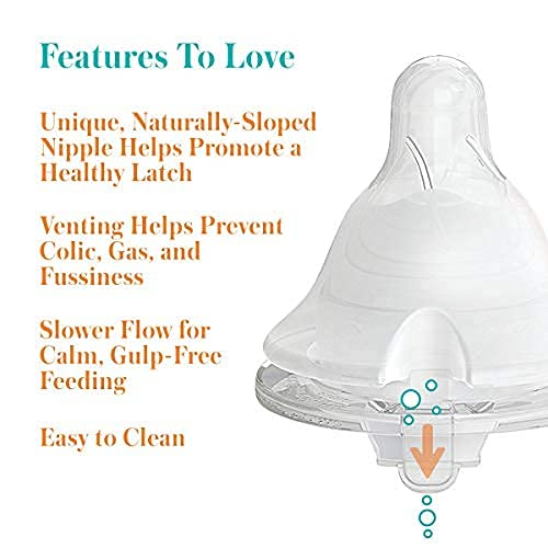 Balance + Wide Neck Printed Bottles, 9oz 2pk, with Pacifier