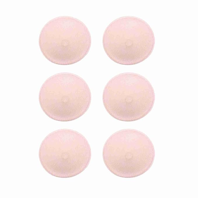 Reusable Cotton Breast Pads Washable Nursing Pads 6 Pack White Absorbent 12cm Diameter for Nursing Mothers