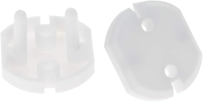 Heyiarbeit 20pcs Outlet Covers Child Proof Plug Cover Electrical Protector Safety Caps for Home Office Electrical Outlets Child Safety Socket Cover 2 Holes White