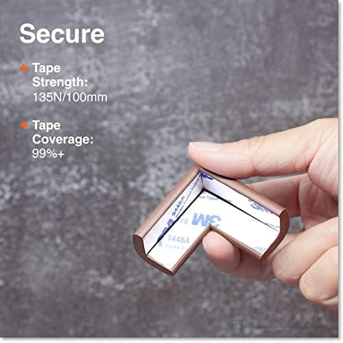 Slim-Fit 27ft Edge 8 Corners - Bundle & Save - RovingCove Slimfit Edge Corner Guards, Coffee Brown
