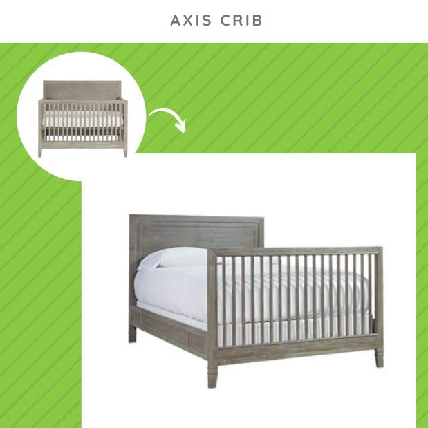 CC KITS Full-Size Conversion Kit Bed Rails for SmartStuff Convertible Cribs by Universal Furniture - Solid Wood Rail - Toddler and Adult Bed Rail for Full-Size Beds - Nursery Furniture (Unfinished)