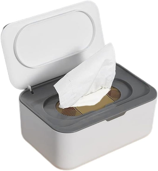 Wet Wipes Dispenser Tissue Napkins Storage Boxes Case Holder Diaper Wipes Container for Baby Gray