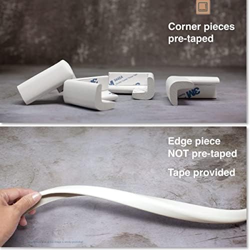 Slim-Fit 18ft Edge 16 Corners - Bundle & Save - RovingCove Slimfit Edge Corner Guards, Oyster White