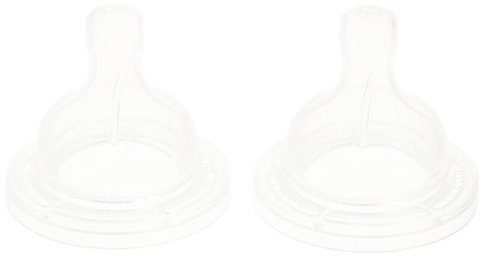 Philips AVENT Anti-Colic Nipple, Clear, 2 Slow Flow, 2 Count
