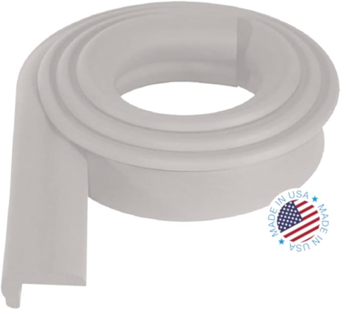 KidKusion Jumbo Edge Cushion | 6Ft | Taupe | Made in USA | Child Safety Edge Guard, Babyproof Furniture Bumper
