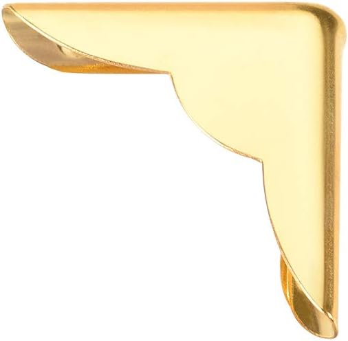 uxcell Metal Book Corner Protectors Edge Cover Guard 22 X 22 X 6mm Gold Tone 30pcs