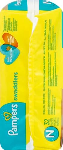 Pampers Swaddlers Diapers Size N Jumbo Pack 32 ct