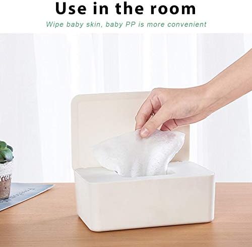 Rxan Wipes Dispenser, Wet Wipes Dispenser Holder Dustproof Tissue Storage Box Case with Lid for Home Office Desk