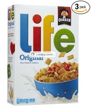 Quaker, Life Cereal, Original, 18oz Box (Pack of 3) by Life Cereal