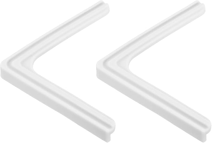 uxcell Window Corner Guards Edge Protectors, 2Pack Mini Lace Style Safety Bumper, 70mmX9mm for Window Corners, Desks, Cabinets, Silver