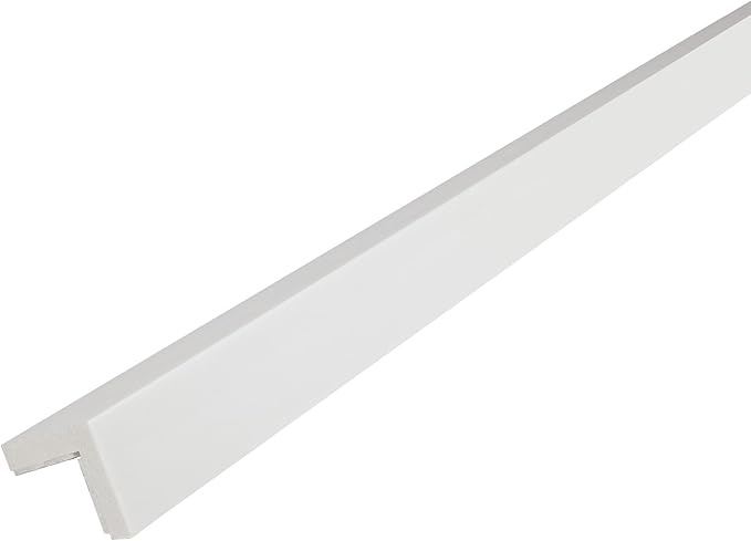 Outwater White 1" X 1" Wall Corner Protector Trim with Adhesive, 8FT Length, 6 Pack