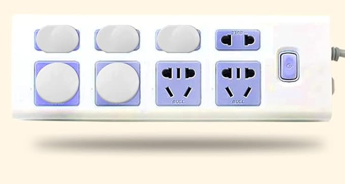 Fielect Outlet Plugs Covers Childproof Outlet Covers Protectors Electric Socket Cover Electrical Protector White 12Pcs