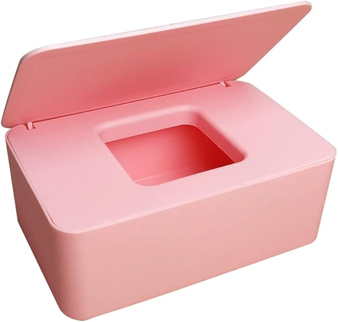 VALINK Wipes Dispenser Holder, Dustproof Tissue Storage Box Case Wet Wipes Dispenser Holder with Lid for Home Office Desk Car