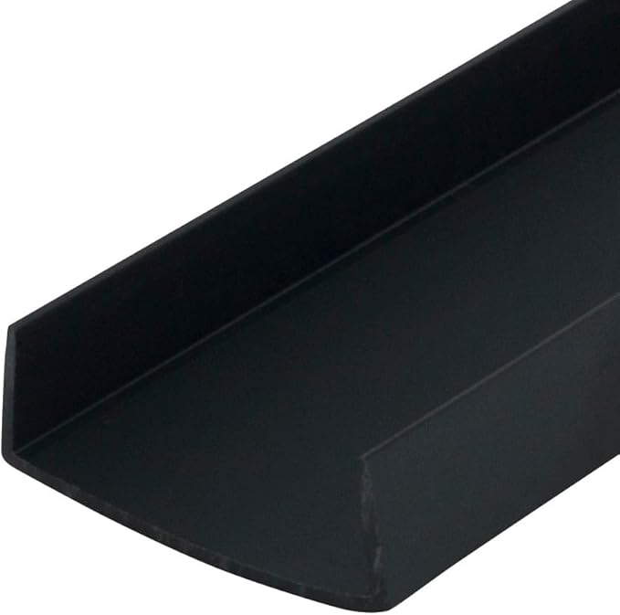 Outwater Plastics Black 1-1/2'' Styrene Plastic U-Channel/C-Channel 72 Inch Lengths (Pack of 10 Pieces, 60 feet Total)