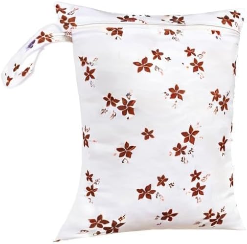 MOMIGO 3 pcs/set Wet Dry Bags for Baby Cloth Diapers - Reusable Washable for Stroller, Diapers, Travel Bags, Gym Bag 11 * 14 inch (Butterfly)