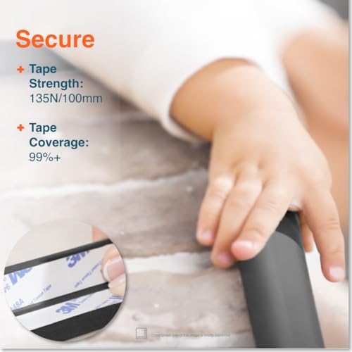 27ft Edge 4 Corners - Bundle & Save - RovingCove HeftyFit Edge Corner Guards, Onyx Black