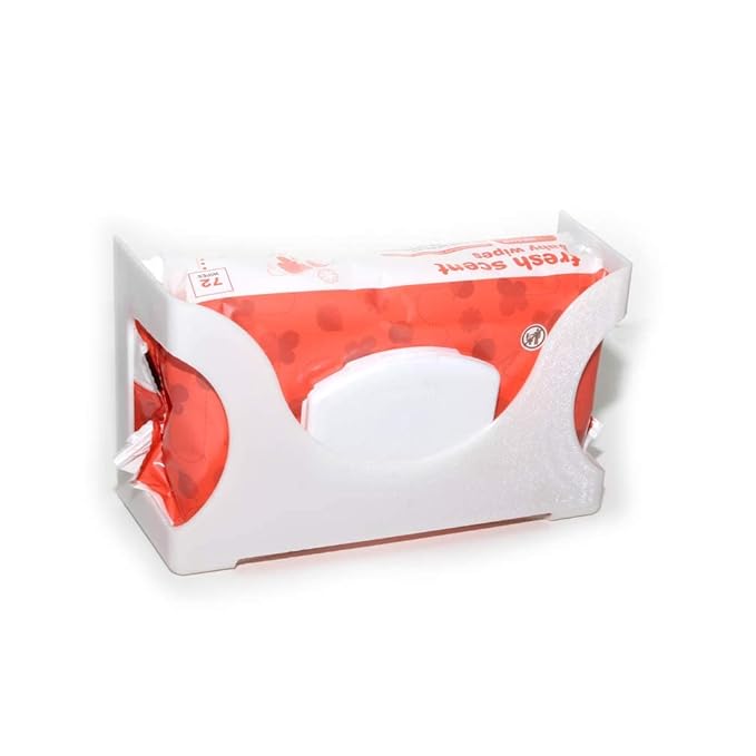 Gadjit Wet Wipes, Hand Wipes & Baby Wipes Wall Dispenser (2 Pack) | Mounts on a Wall and Holds Up to a 84 Count Pack | Keeps Wipes Within Easy Reach of Messes | One-Handed Dispensing