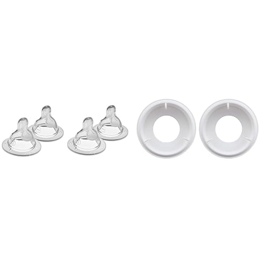MAM Bottle Nipples Medium Flow Nipple Level 2, for 2+ Months, SkinSoft Silicone Nipples & Easy Start Anti Colic Bottle Valve Replacement,2 Count (Pack of 1)