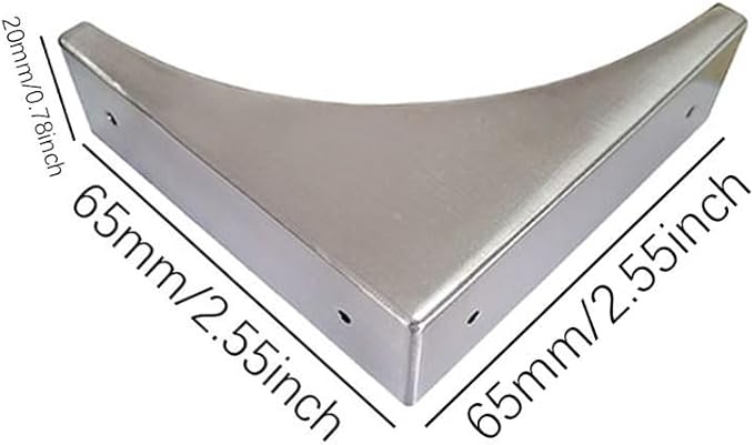 4PCS Table Corner Protectors, Corner Guard, Brushed Silver Decorative Metal Corner Protector Edge Safety Guard for Boxes,Barn Door,Wood Frame,Desk,Furniture Corner Guard Hardware Accessories (Silver)