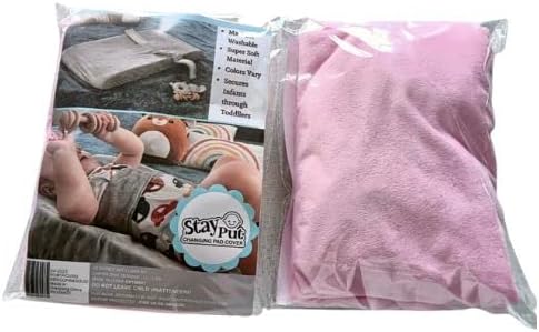 Anti Roll Changing Pad Cover, Ultra Soft Unisex Changing Table Covers, Patented Secure Strap, Mom's Choice Award Winner (Pink)