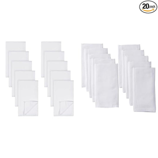 Gerber Unisex Baby Boys Girls Birdseye Flatfold Cloth Diapers Multipack White 10 Pack & Unisex Baby Boys Girls Birdseye Prefold Cloth Diapers Multipack White 3-Ply 10 Pack
