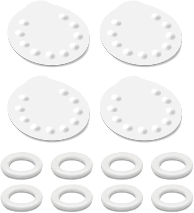 Maymom 8 O-Rings 4 Breast Pump Membranes for Medela Harmony Manual Breast Pump, Maymom Pump Parts for Medela Hand Pump Harmony and Medela Membrane Replacement