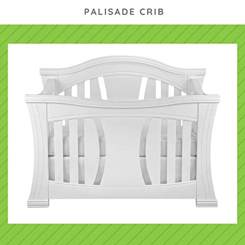 Full-Size Conversion Kit Bed Rails for Baby Appleseed and Eco-Chic Convertible Cribs - Solid Wood Rail - Toddler and Adult Bed Rail for Full-Size Beds - Nursery and Baby Furniture (White, Bolt-On Kit)