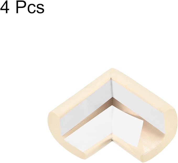 uxcell Corner Guards Edge Protectors, 4Pack Foam Safety Bumper L Shape, 55mm/2.16"(L) for Furniture Corner Table Edge Guard, Beige