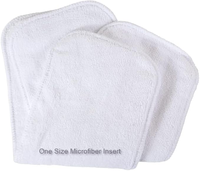 Kawaii Cloth Baby Diaper Insert, Washable Liner, Booster Pad, Super Absorbent, Stay-Dry Microfiber for Newborn 6-22 lbs Cloth Diapers,- Pack of 10 Inserts
