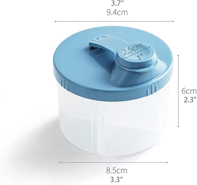 Baby Formula Dispenser - Portable Milk Powder Box, 200ML Large-capacity Milk Powder Storage Box Powder Dispenser Food Storage 4 compartment Container (Pink)