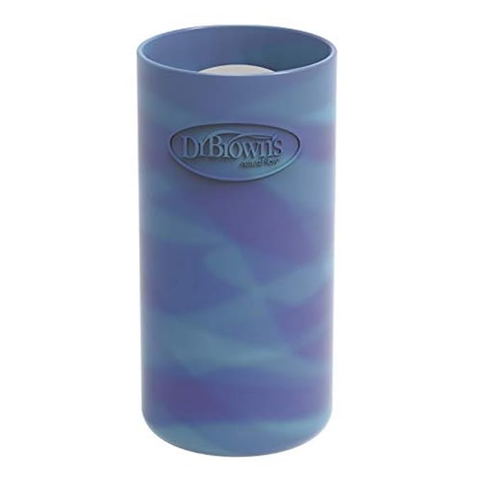 Dr. Brown's Options+ Narrow Glass Bottle Sleeve, 100% Silicone, Glow-in-the-Dark, BPA-Free, 8 oz, 1-Pack