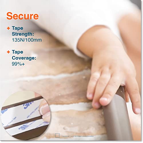 15ft Edge 20 Corners - Bundle & Save - RovingCove HeftyFit Edge Corner Guards, Coffee Brown