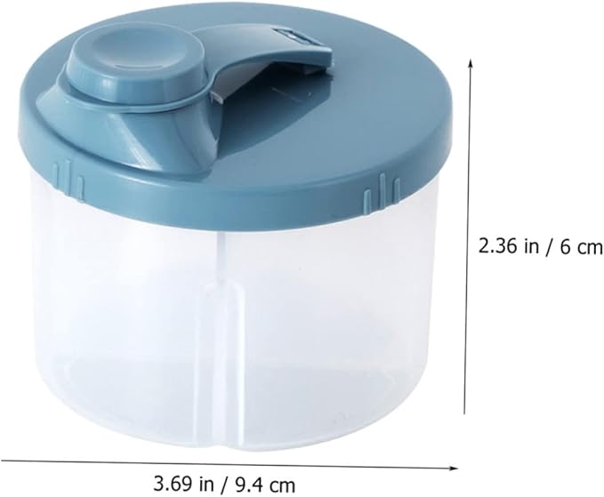 Toddmomy Baby Formula Dispenser 2-Pack Portable Milk Powder Container with 4 Compartments Leak-Proof Storage Box for Travel and Outdoor Activities
