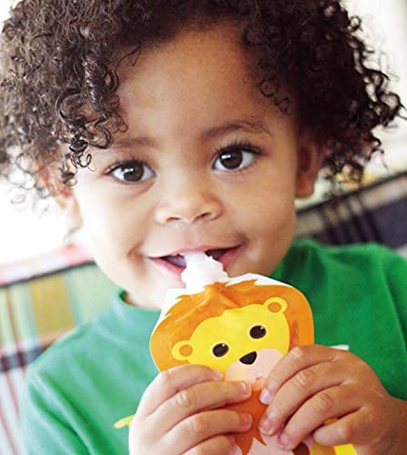 Squooshi The Original Filling Station — Baby Food Pouch Filler + 12 Reusable Baby Food Pouches | Design Patented | BPA Free | Refillable for Yogurt, Applesauce & Puree | 5oz