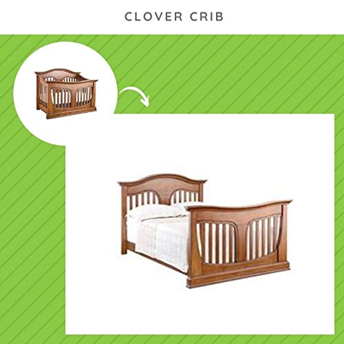 Full-Size Conversion Kit Bed Rails for Baby Appleseed and Eco-Chic Convertible Cribs - Solid Wood Rail - Toddler and Adult Bed Rail for Full-Size Beds - Nursery and Baby Furniture (Coco, Bolt-On Kit)