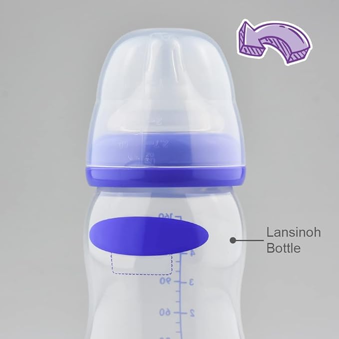 Maymom Dome Caps for Lansino Wide-Mouth Collar Ring, Spectra Wide-Mouth Collar Ring, Pigeon Wide-Mouth Collar Ring. Replace Lansino Bottle Cap, Compatible with Lansinoh Bottle Top, Lansino Bottle Lid