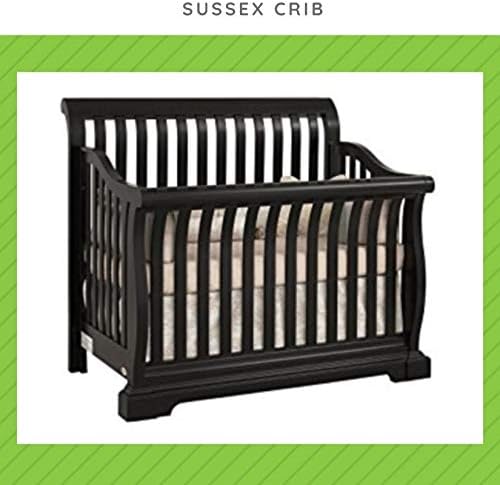Toddler Bed Safety Guard Rail for Munire & Echelon Convertible Cribs - Solid Wood Rail for Convertible Crib to Toddler Bed Conversion - Safety Bed Rail for Children (Black)
